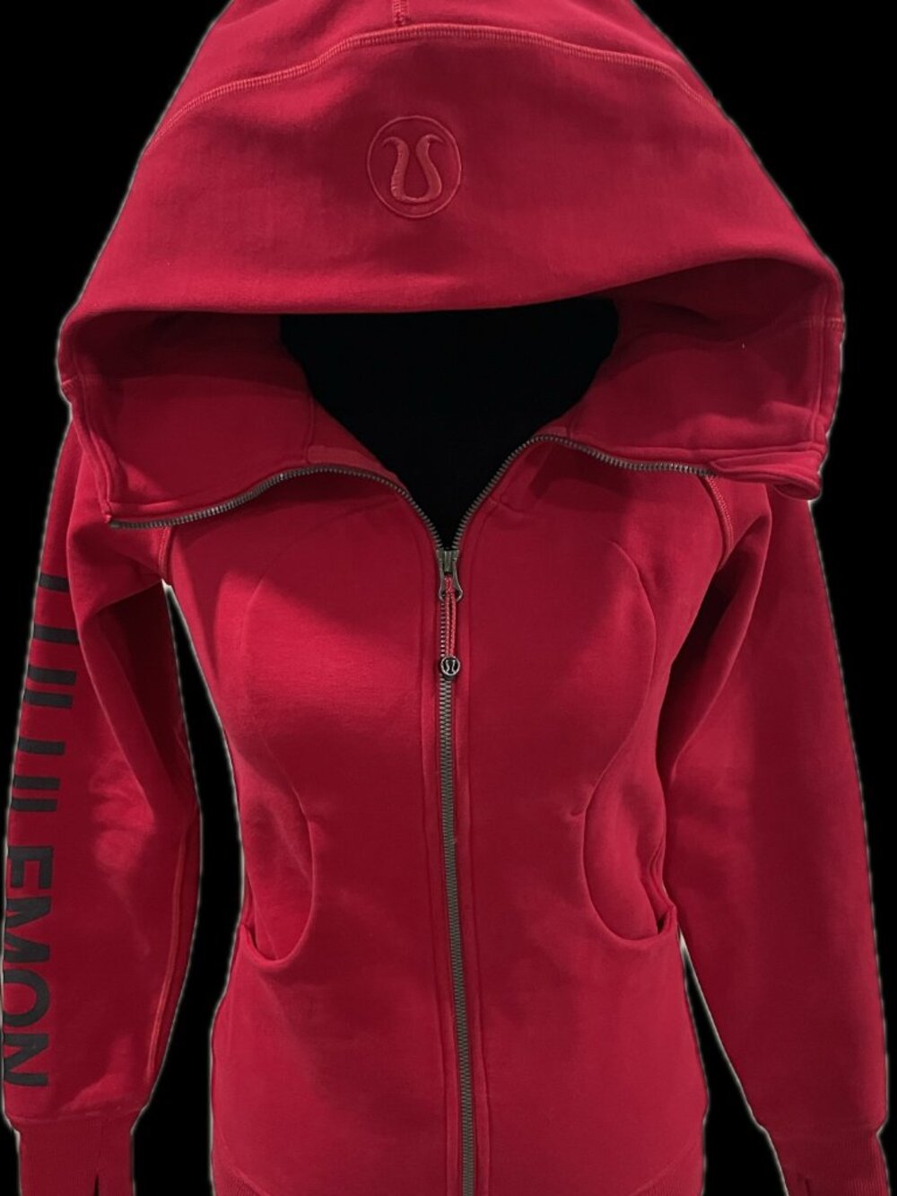 Lululemon Scuba Hoodie 20Y Collection Classic Cotton Fleece Dark Red 4 W4BBSS - Picture 2 of 12
